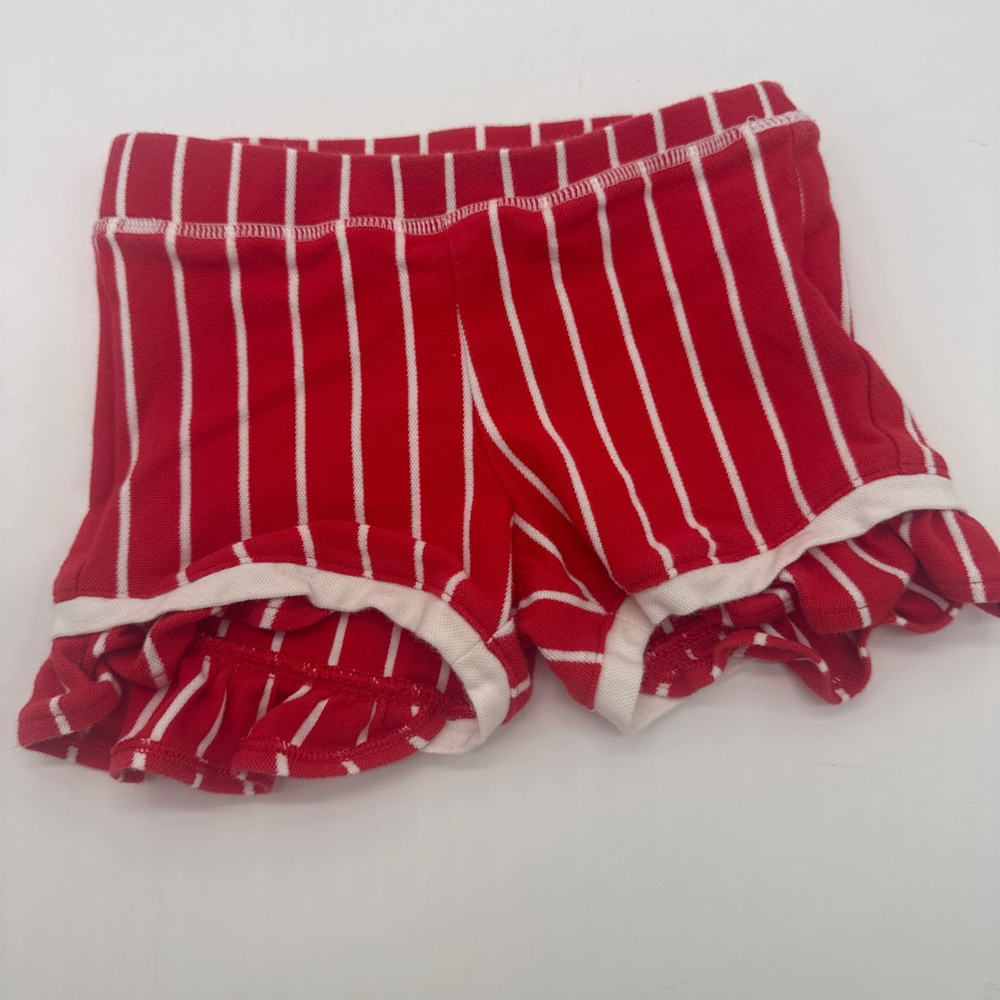FINDING FOXTALE Red & White Striped Ruffle Shorts 3T